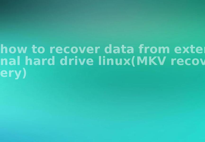 how to recover data from external hard drive linux(MKV recovery)2