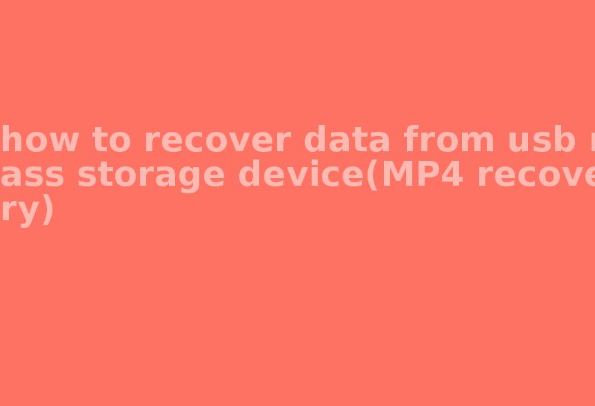 how to recover data from usb mass storage device(MP4 recovery)1