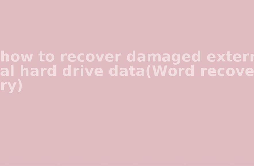 how to recover damaged external hard drive data(Word recovery)2