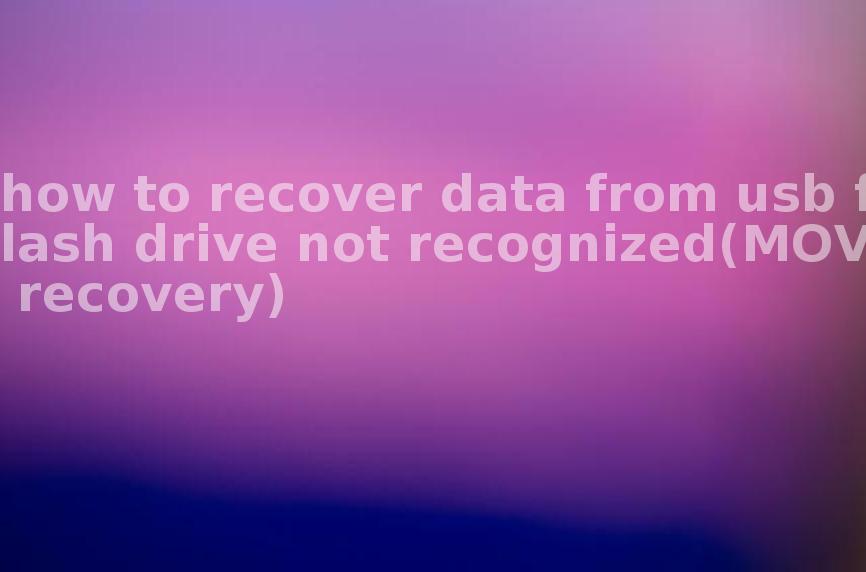 how to recover data from usb flash drive not recognized(MOV recovery)1