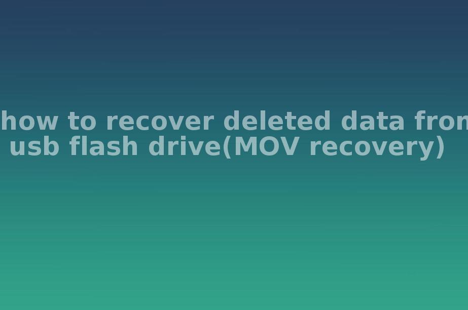 how to recover deleted data from usb flash drive(MOV recovery)1