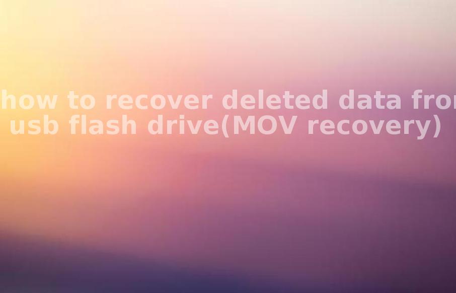 how to recover deleted data from usb flash drive(MOV recovery)2