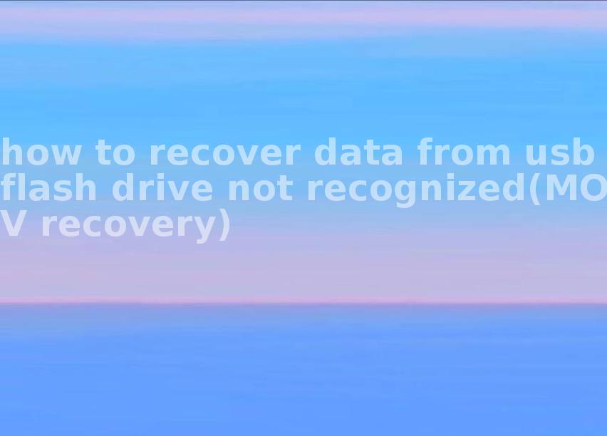 how to recover data from usb flash drive not recognized(MOV recovery)2