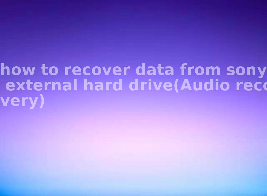 how to recover data from sony external hard drive(Audio recovery)2